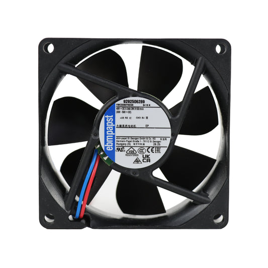 Front view of ebm-papst 8418N compact fan