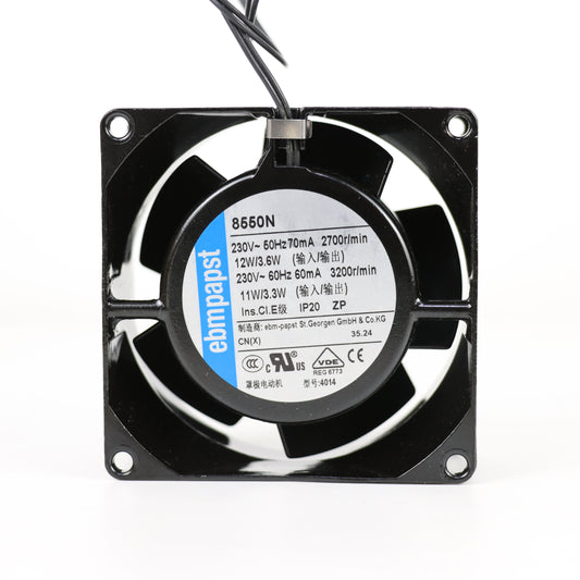 ebmpapst 8550N Compact Fan 230V 44m³/h for High-temperature Fan Applications