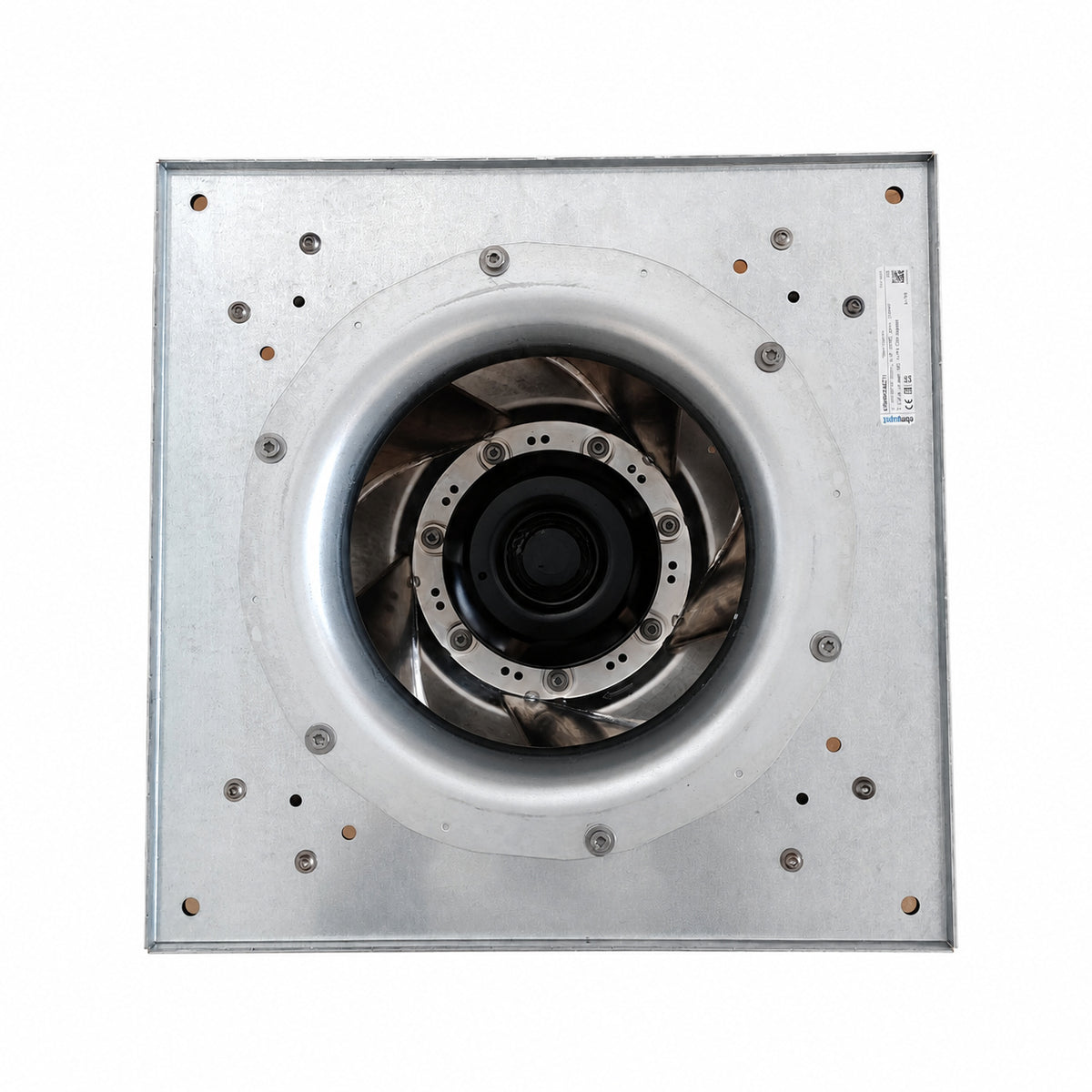 Front view of ebm-papst K3G400-PA27-71 centrifugal fan