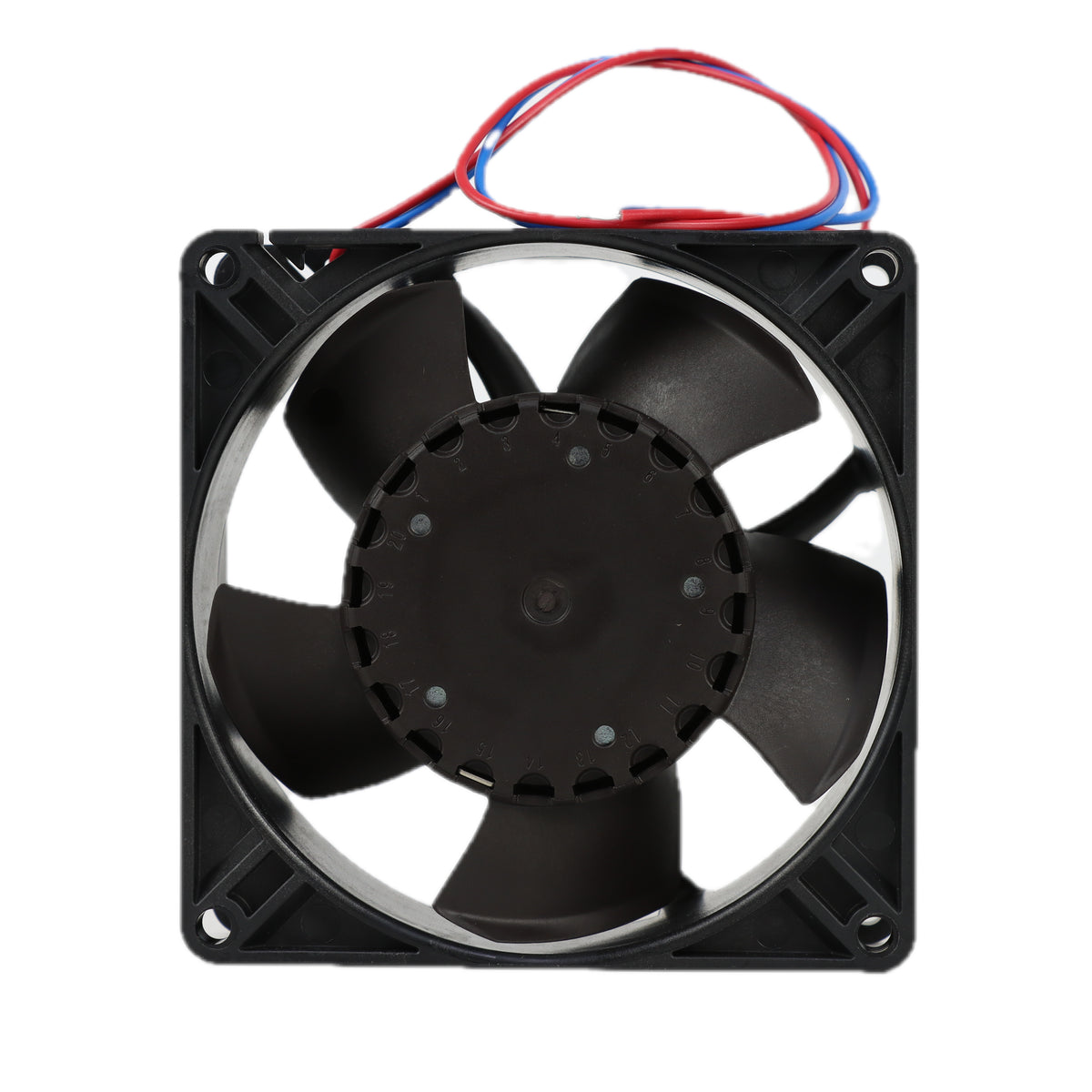 Front view of ebm-papst 3314NN compact fan
