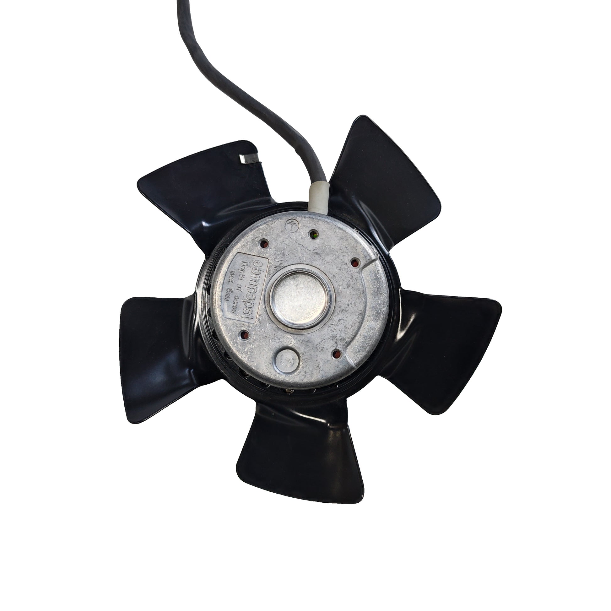 Front view of ebm-papst A2D200-AA02-33 axial fan