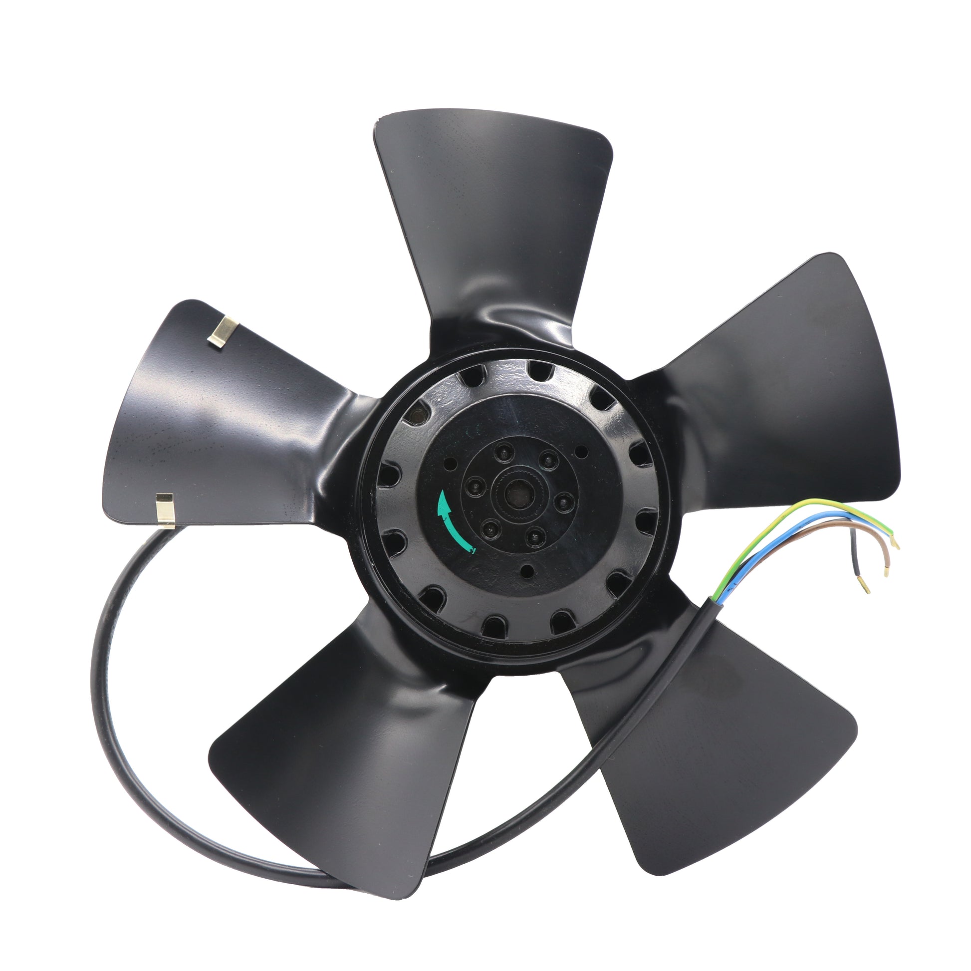 Front view of ebm-papst A2D250-AA26-51 axial fan