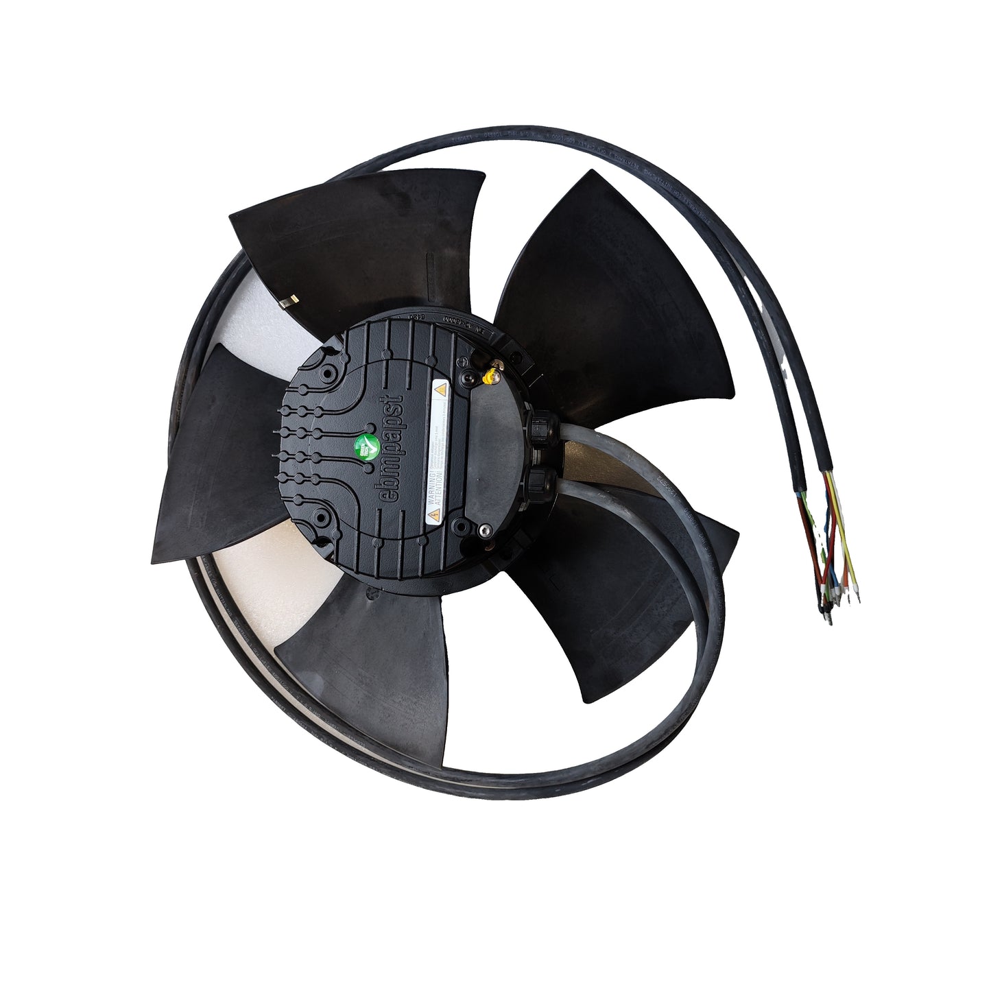 Side view of ebm-papst A3G400-BK13-P1 axial fan