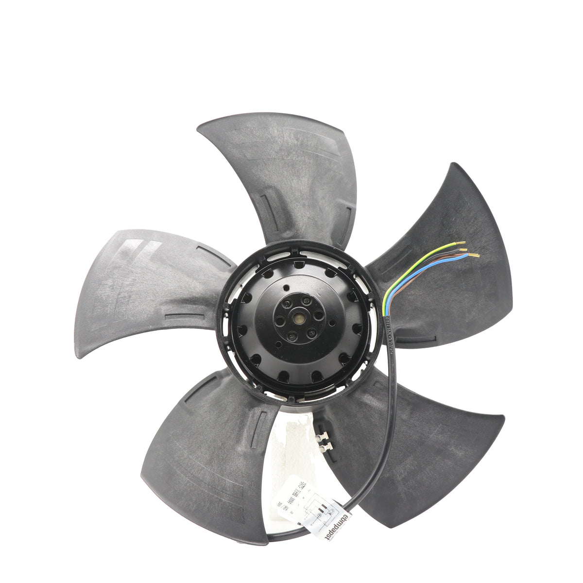 Front view of ebm-papst A4E300-AS72-01 axial fan