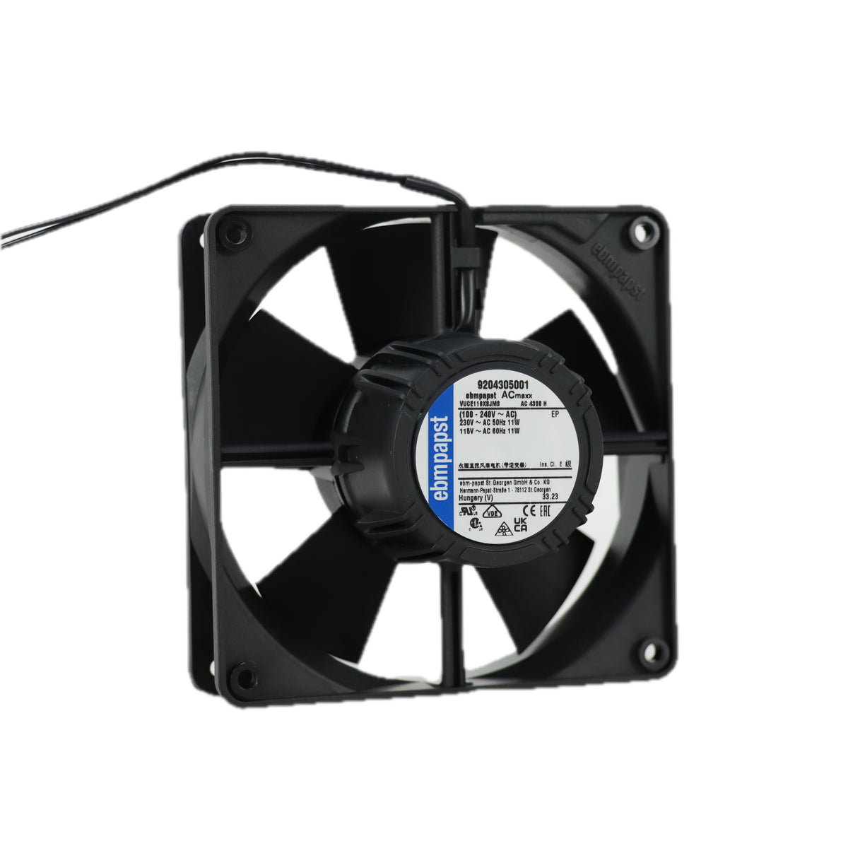 Back view of ebm-papst AC 4300H industrial fan