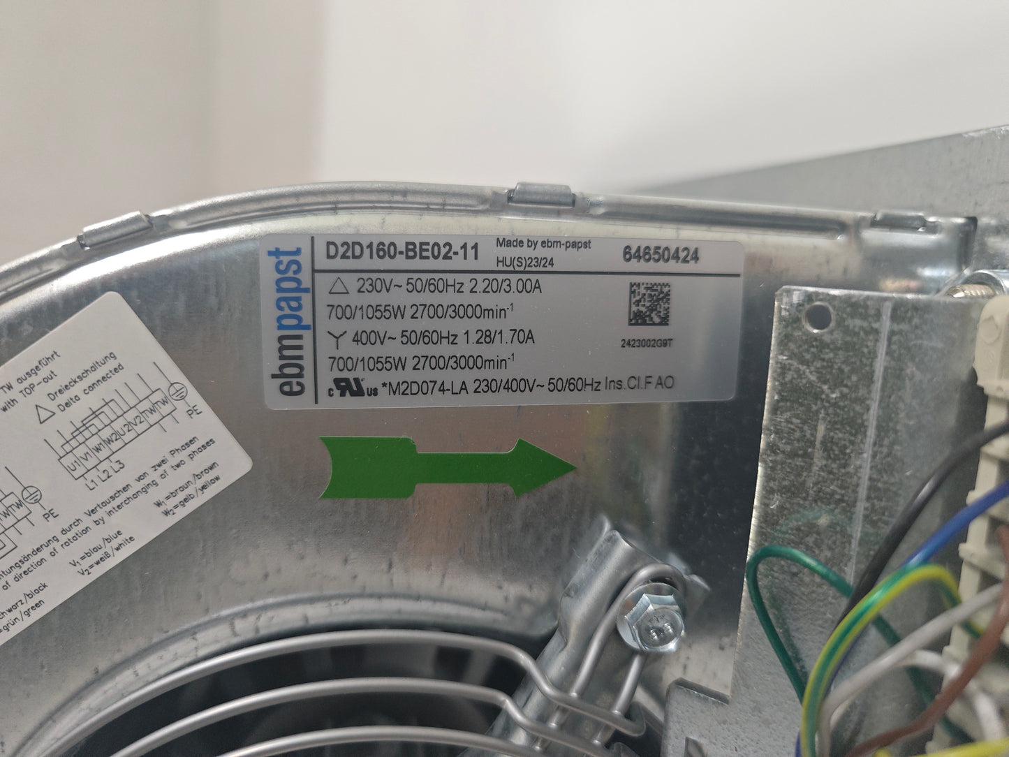 ebmpapst D2D160-BE02-11 Industrial Fan 160mm 230V 2700RPM 700W