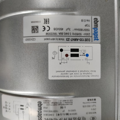D2E133-AM47-23 Industrial Fan 230V 1800RPM 710m³/h 200W 275Pa
