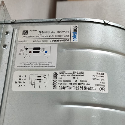 ebmpapst D2E146-AP47-22 Centrifugal Fan 146mm 230V 2050RPM 970m³/h 300W 440Pa