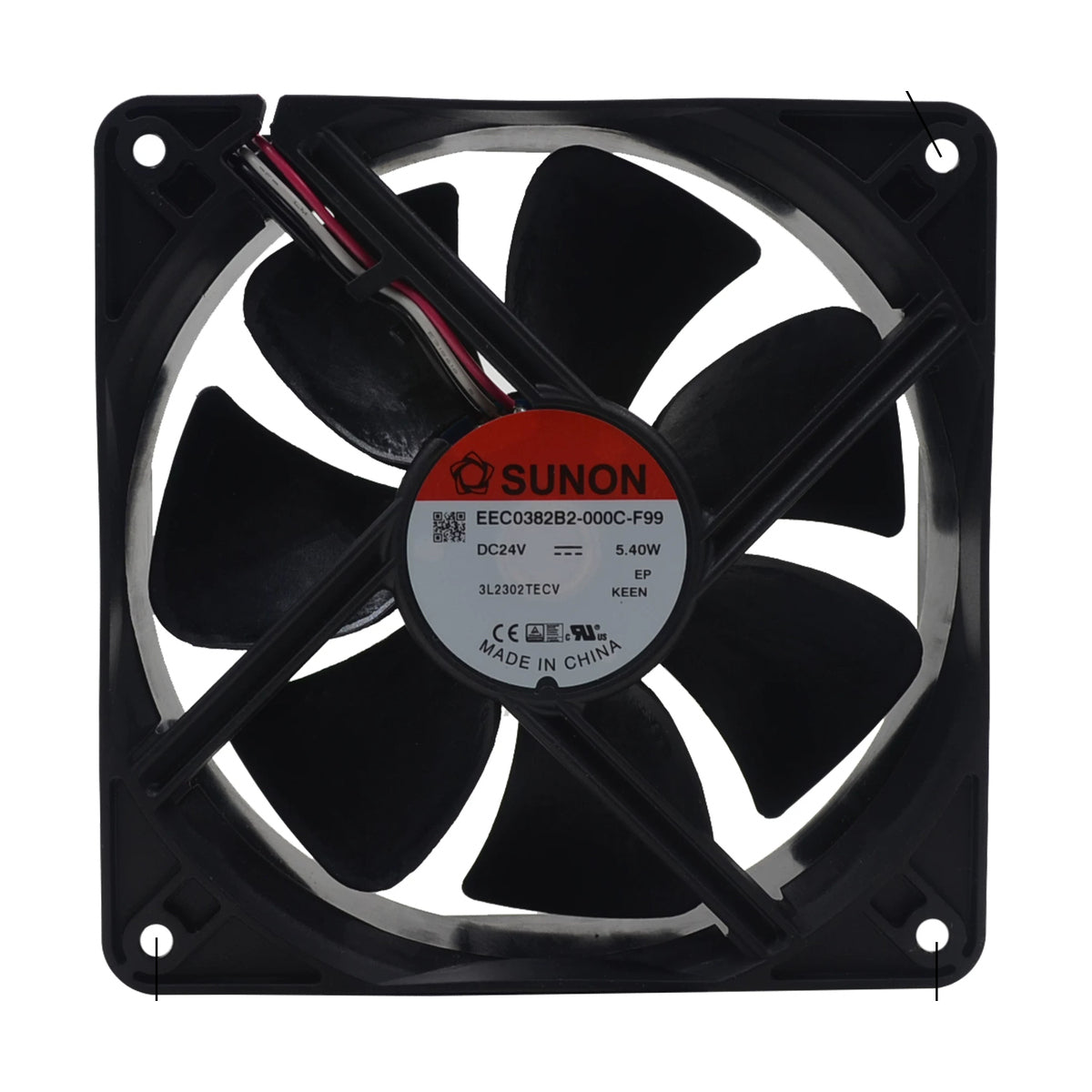 SUNON 24V DC EEC0382B2-000C-F99 Axial Fan 120*120*38mm product image
