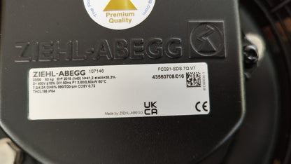 Ziehl-Abegg FC091-SDS.7Q.V7 AC Axial Fan 3~400VAC 50Hz IP54 External Rotor