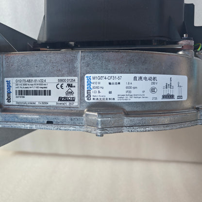 ebmpapst G1G170-AB31-51 230V 6530RPM 380m³/h Centrifugal Fan for Condensing Boilers