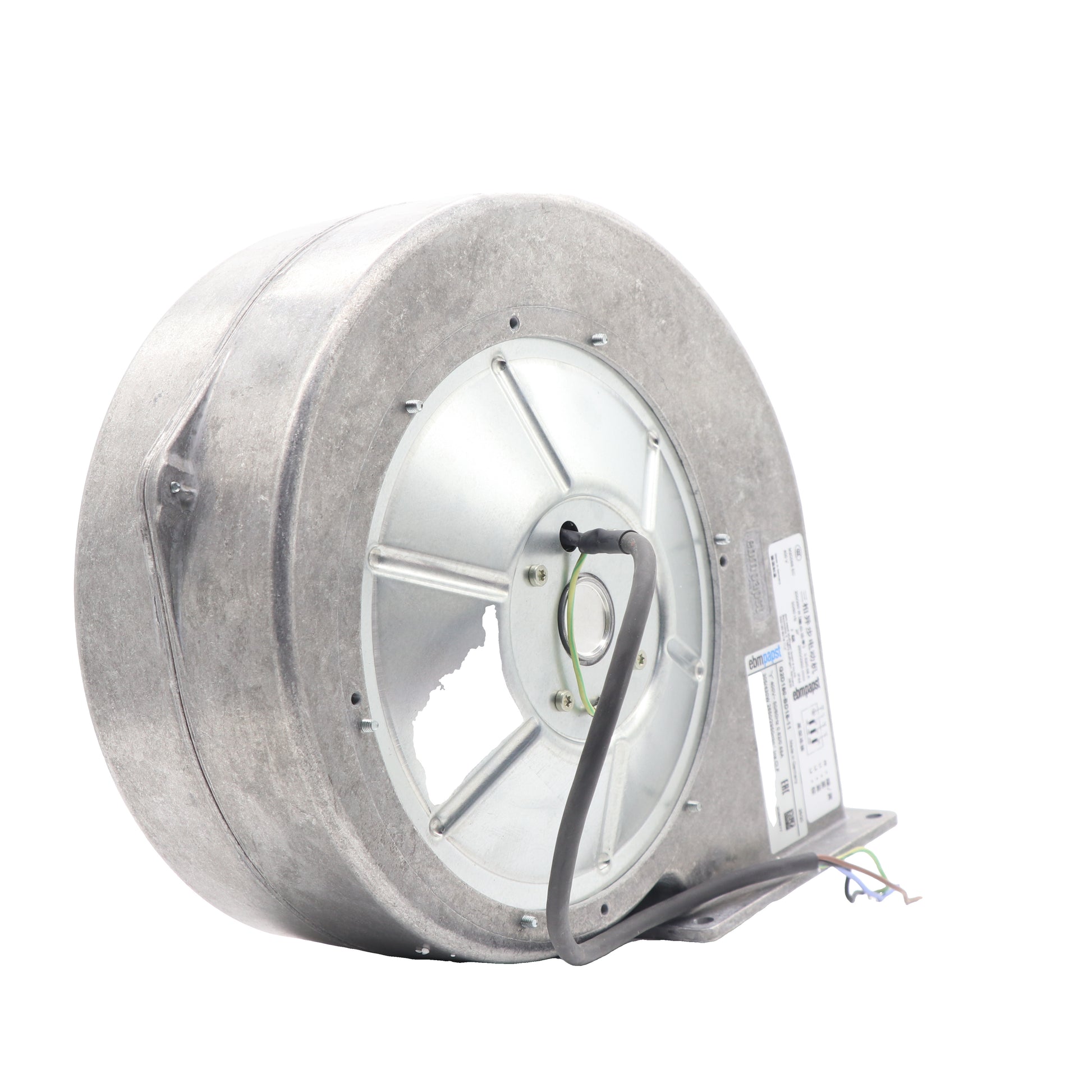 Back view of ebm-papst G2D180-BD18-11 centrifugal fan