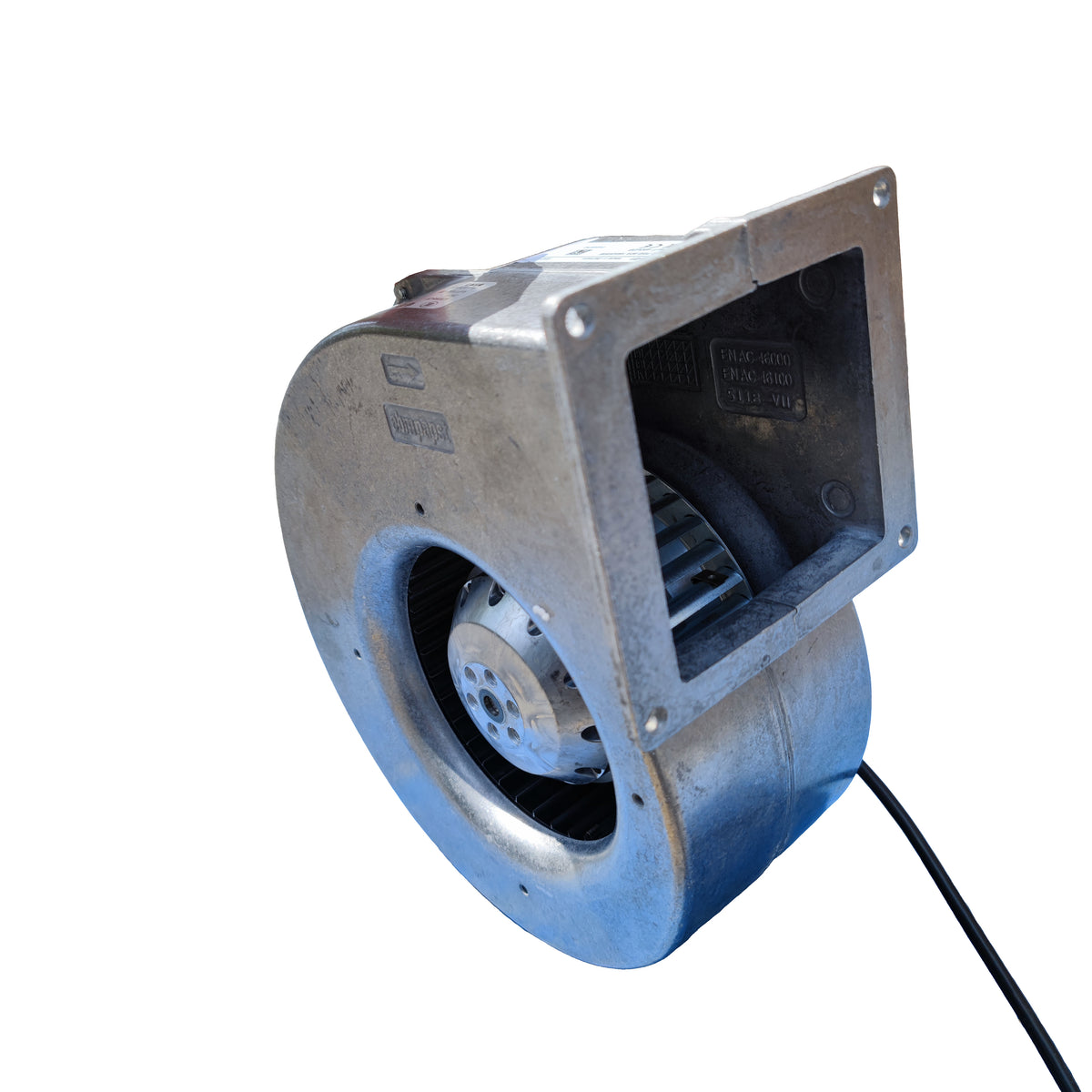 Side view of ebm-papst G2E140-AI28-01 centrifugal fan