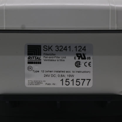 Nameplate detail of ebm-papst K1G165-AA01-05 axial fan