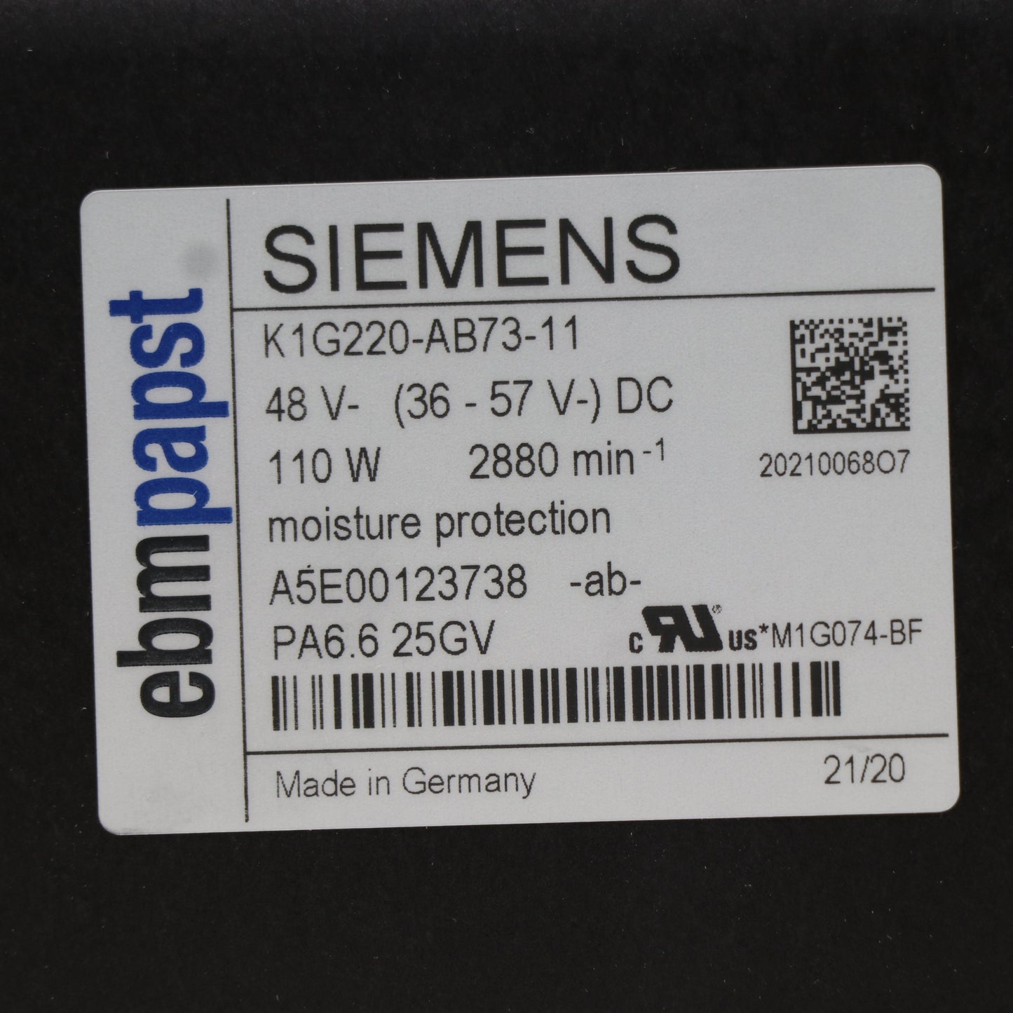 K1G220-AB73-11 220mm 110W Industrial Fan - Industrial Airflow