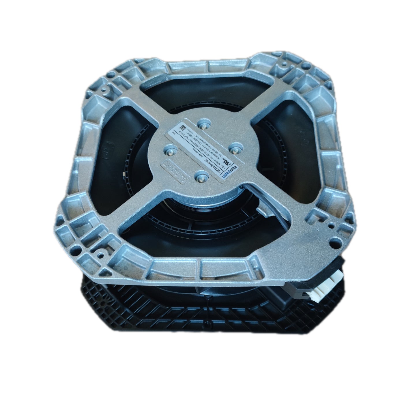 Back view of ebm-papst K2E225-RA40-02 centrifugal fan