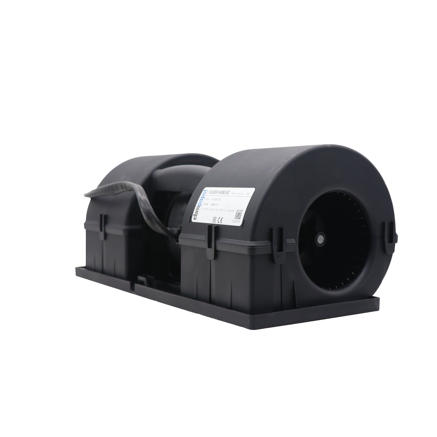 Side view of ebm-papst K3G097-AS82-82 centrifugal fan