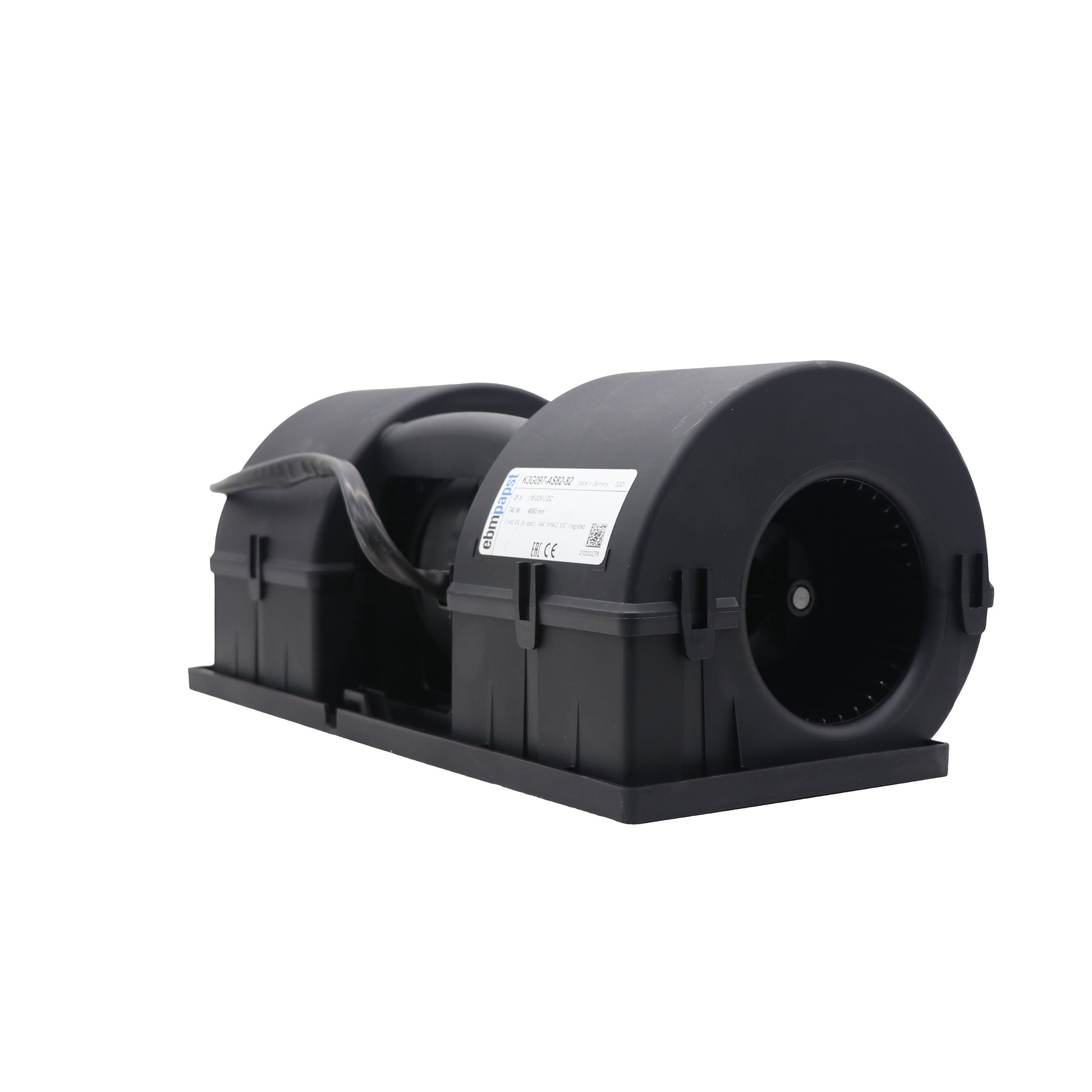 Side view of ebm-papst K3G097-AS82-82 centrifugal fan