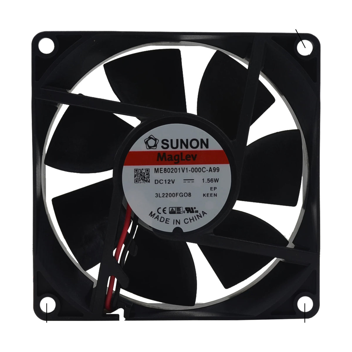 SUNON 12V DC ME80201V1-000C-A99 Axial Fan 80*80*20mm product image