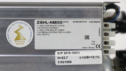 QK08B-2EM.50.CH ZIEHL-ABEGG Industrial Fan