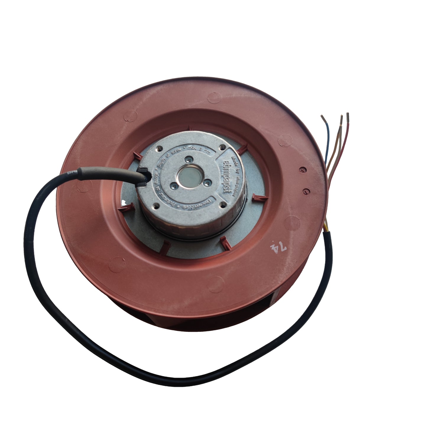 Front view of ebm-papst R1G175-AB41-02 centrifugal fan