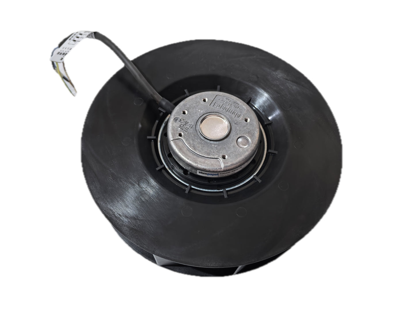 Back view of ebm-papst R2D220-AB02-10 centrifugal fan