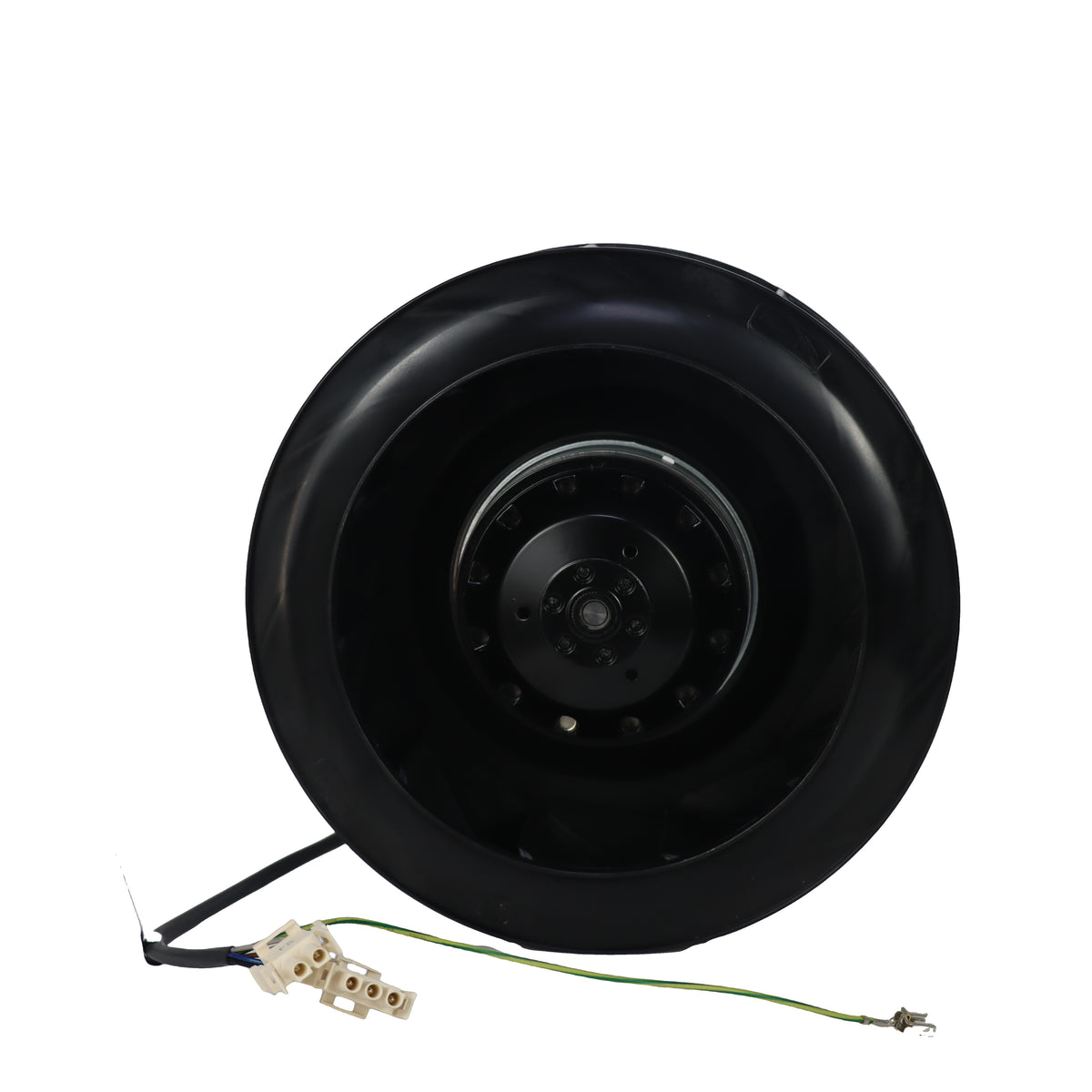 Front view of ebm-papst R2D220-AC14-16 centrifugal fan