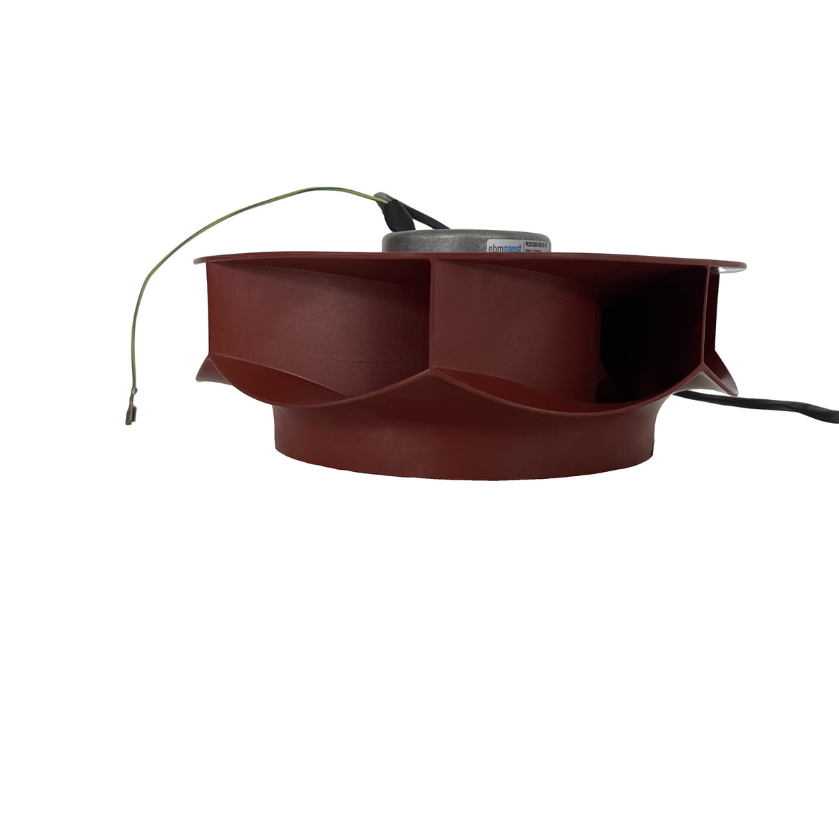 Side view of ebm-papst R2D250-RA10-15 centrifugal fan