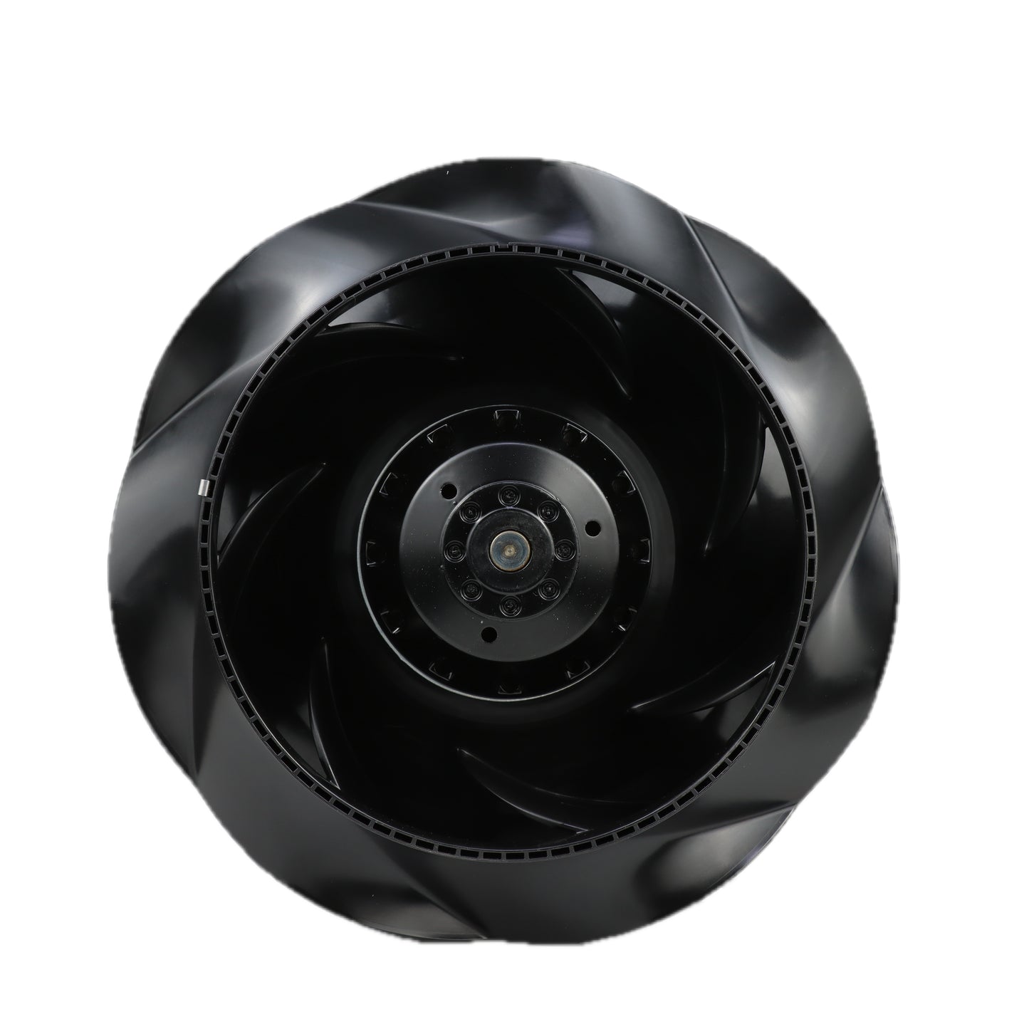 Front view of ebm-papst R2D250-RA28-17 centrifugal fan