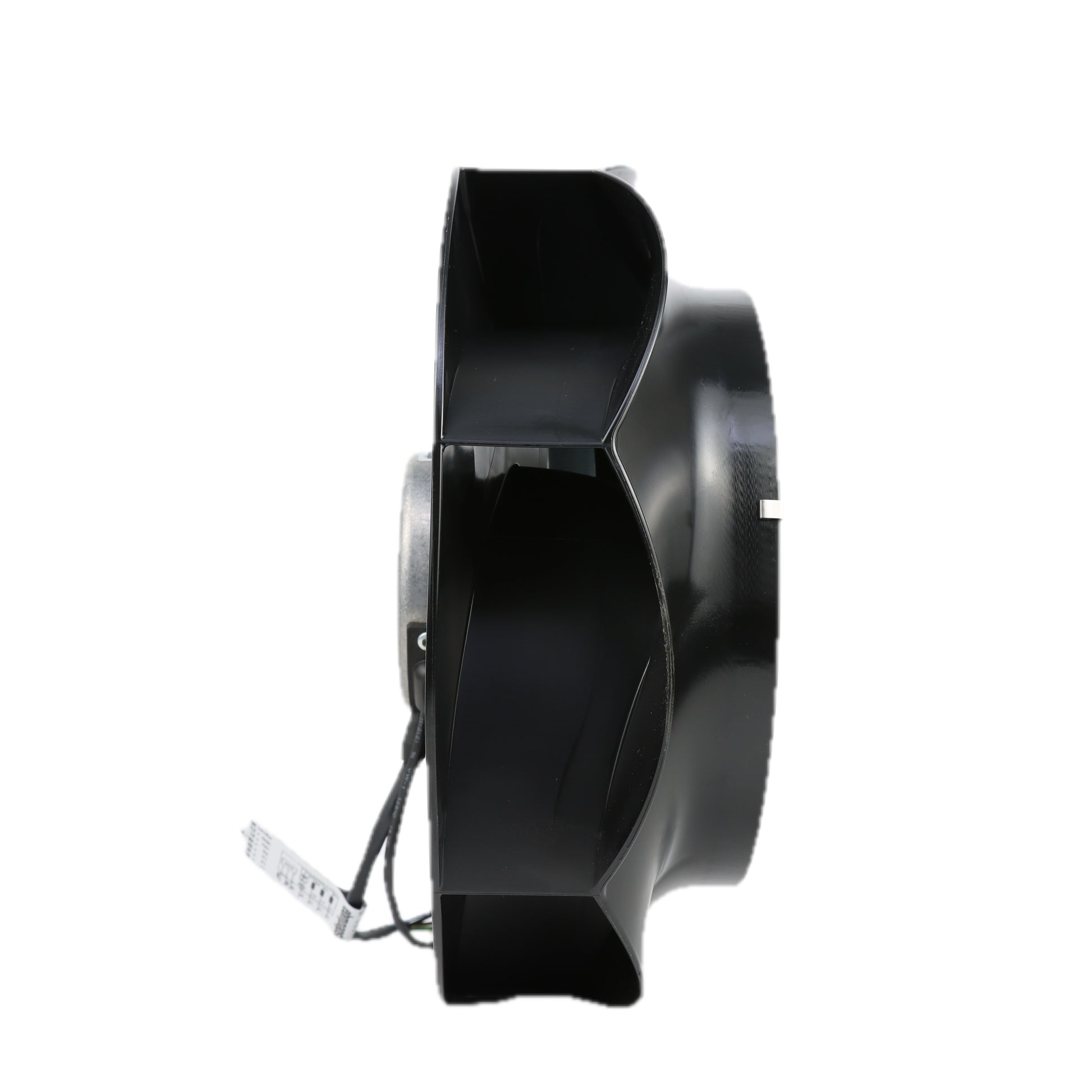Side view of ebm-papst R2D250-RA28-17 centrifugal fan