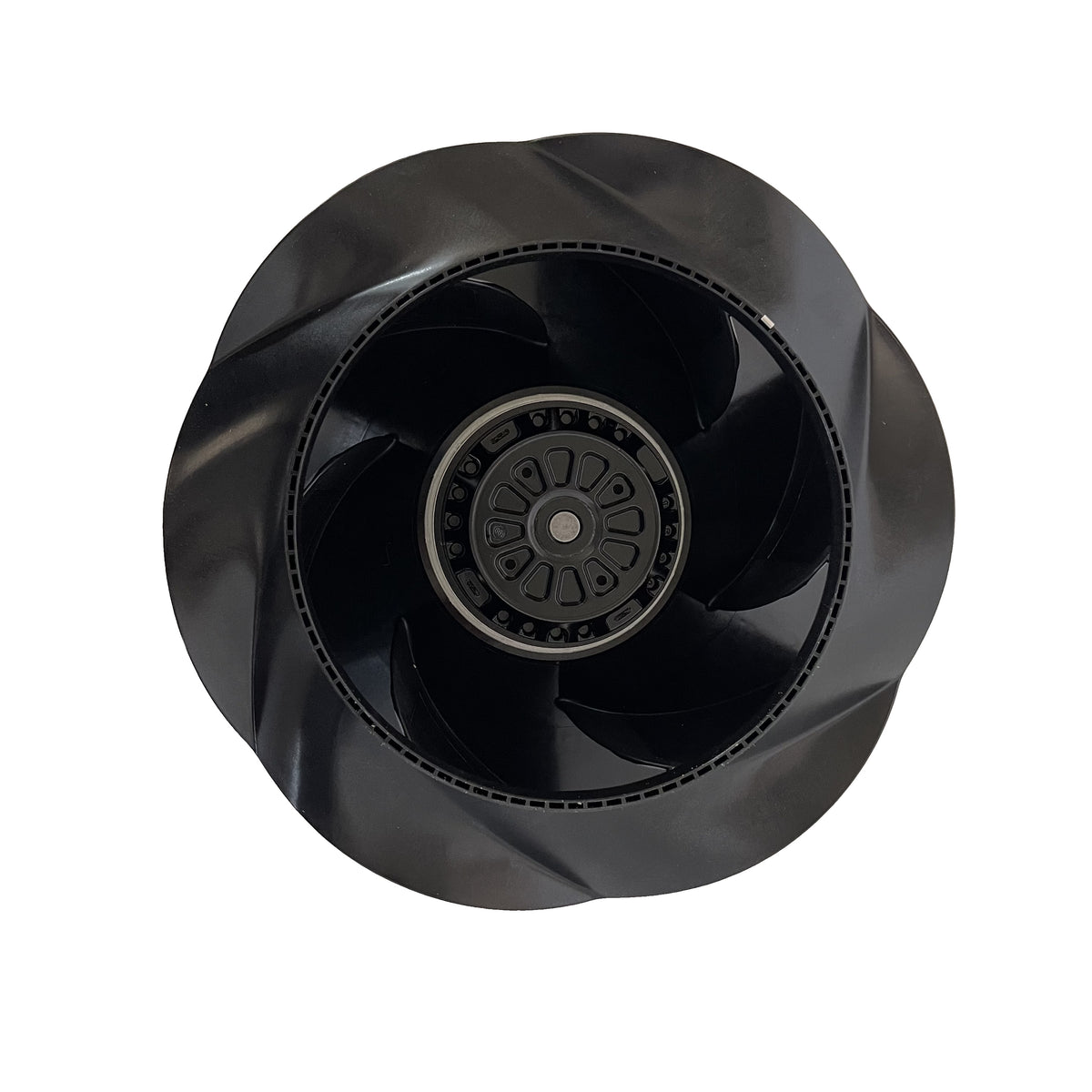 Front view of ebm-papst R2D280-RB06-01 centrifugal fan