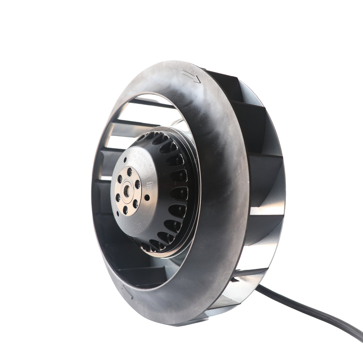 Side view of ebm-papst R2E180-CB28-01 centrifugal fan