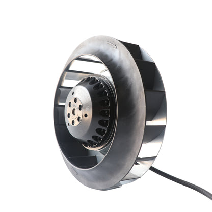 Side view of ebm-papst R2E180-CB28-01 centrifugal fan