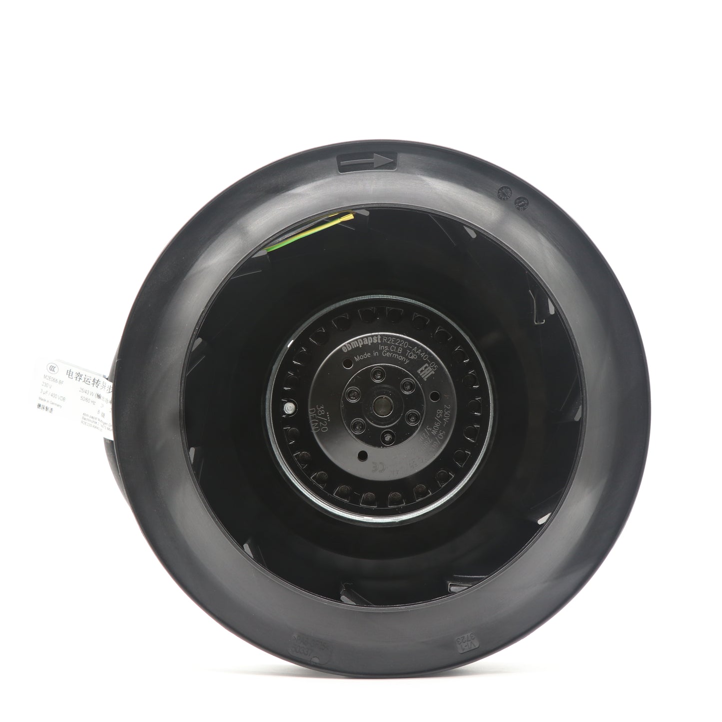 ebmpapst R2E220-AA40-05 220mm 2700RPM Centrifugal Fan for Control Cabinet Cooling