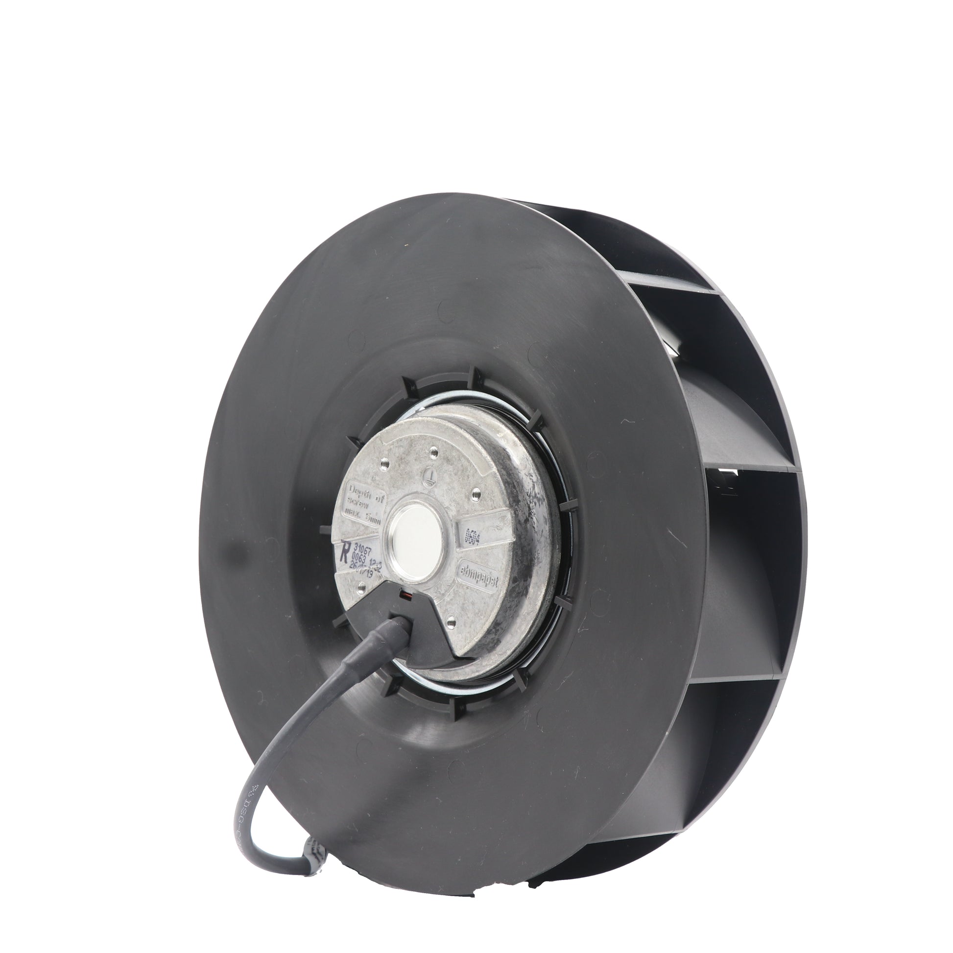 Back view of ebm-papst R2E220-AB08-12 centrifugal fan