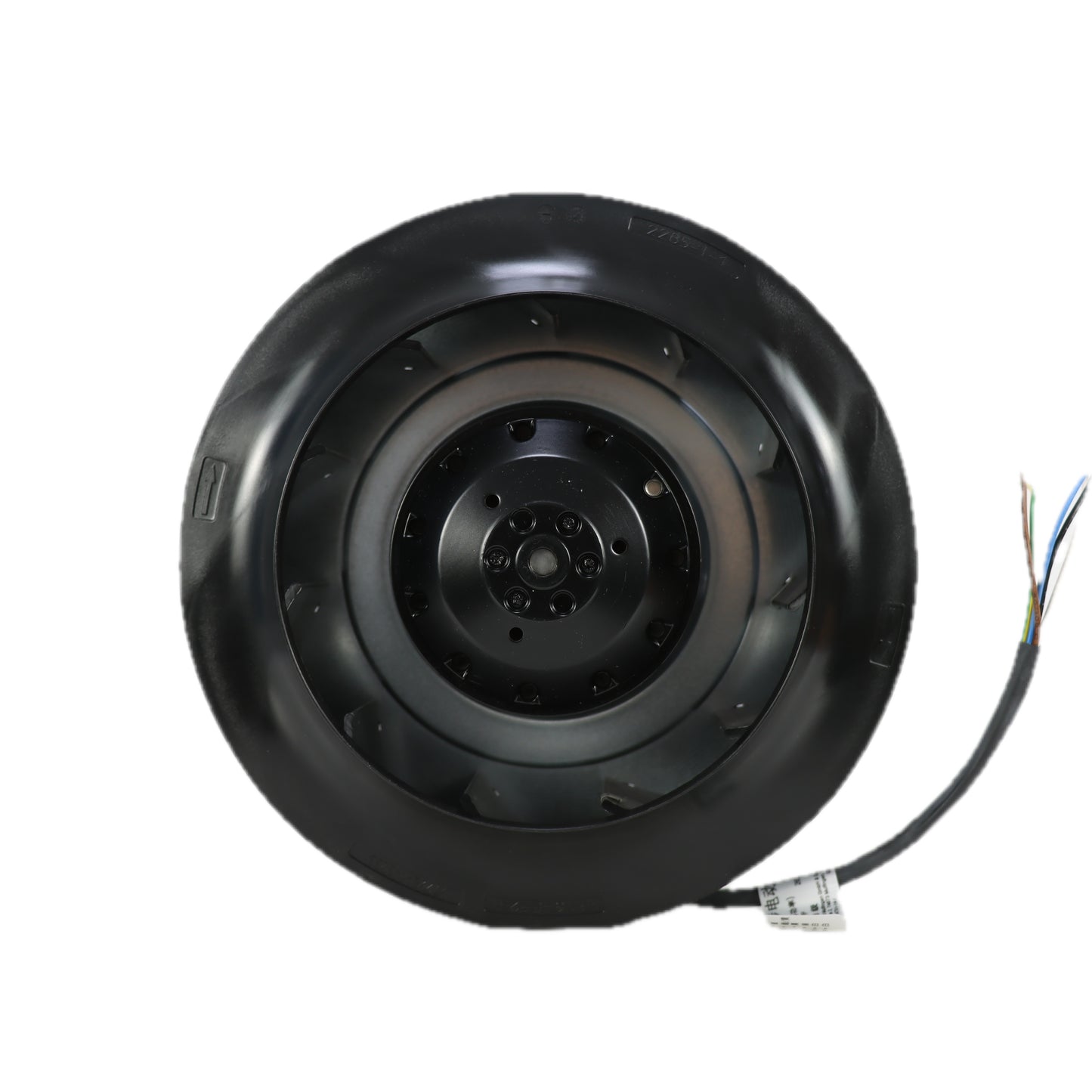 Front view of ebm-papst R2E225-AT51-14 industrial fan