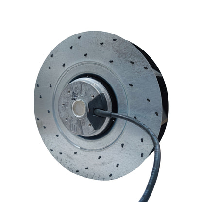 Front view of ebm-papst R2E225-AT52-19 centrifugal fan