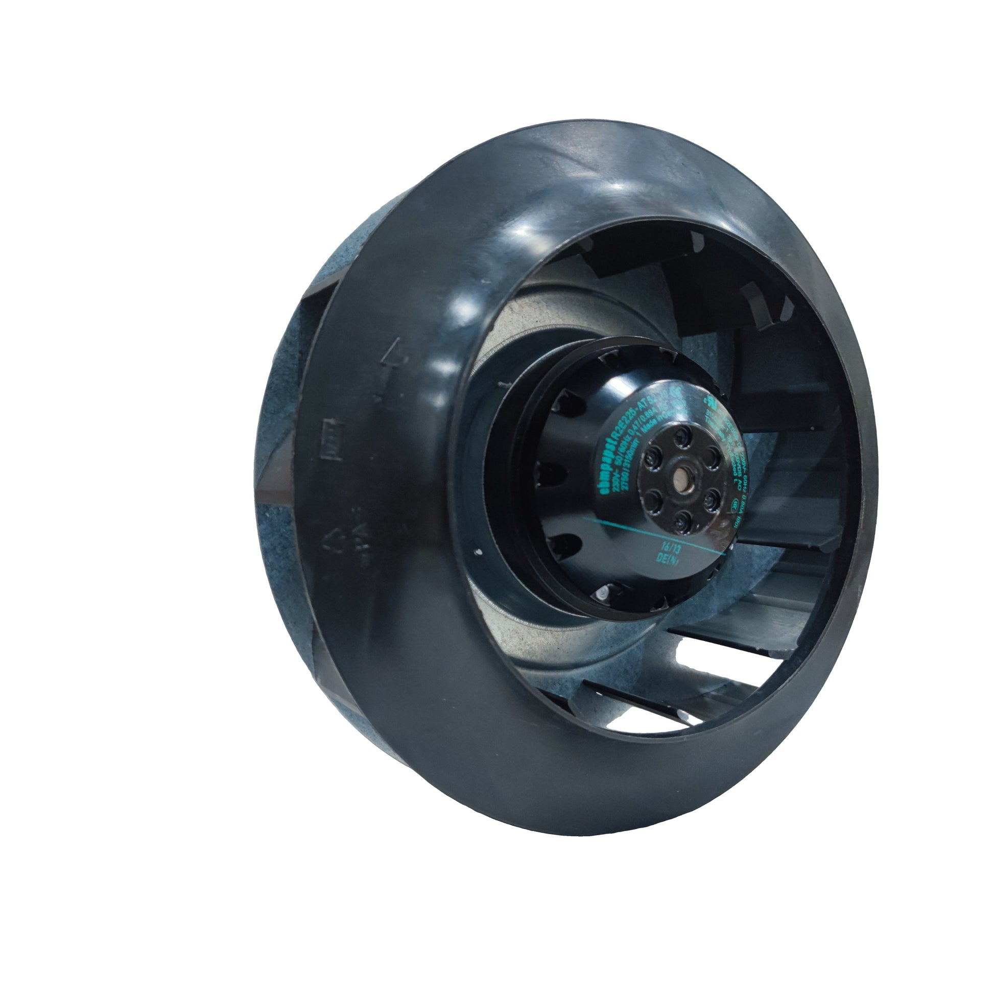 Back view of ebm-papst R2E225-AT52-19 centrifugal fan