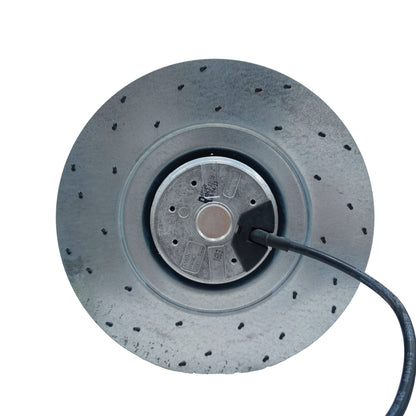 Side view of ebm-papst R2E225-AT52-19 centrifugal fan
