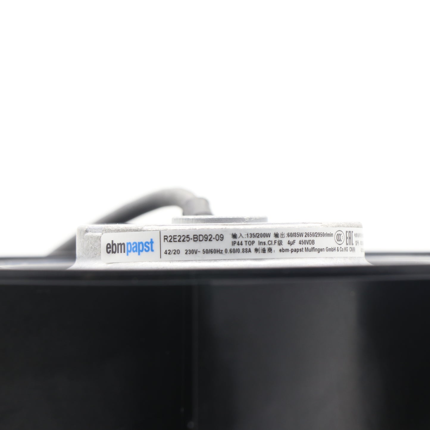 ebmpapst R2E225-BD92-09 Centrifugal Fan 1210m³/h 400Pa