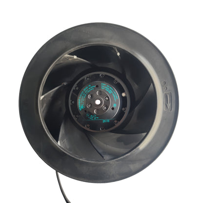 Side view of ebm-papst R2E225-BD92-19 centrifugal fan
