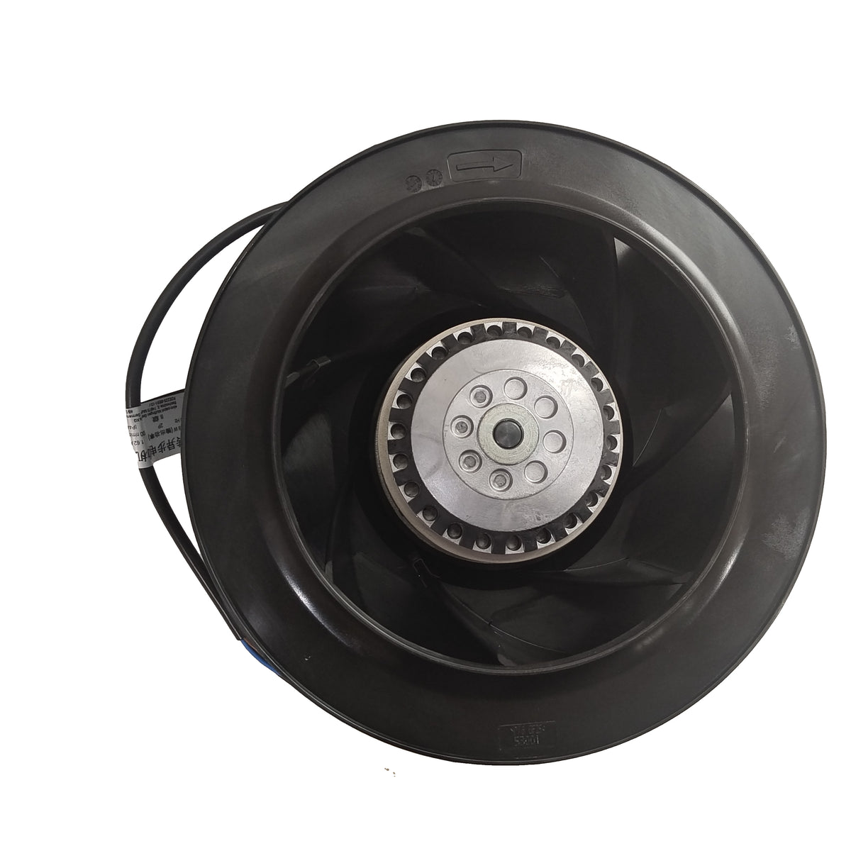 Front view of ebm-papst R2E225-BE51-13 centrifugal fan