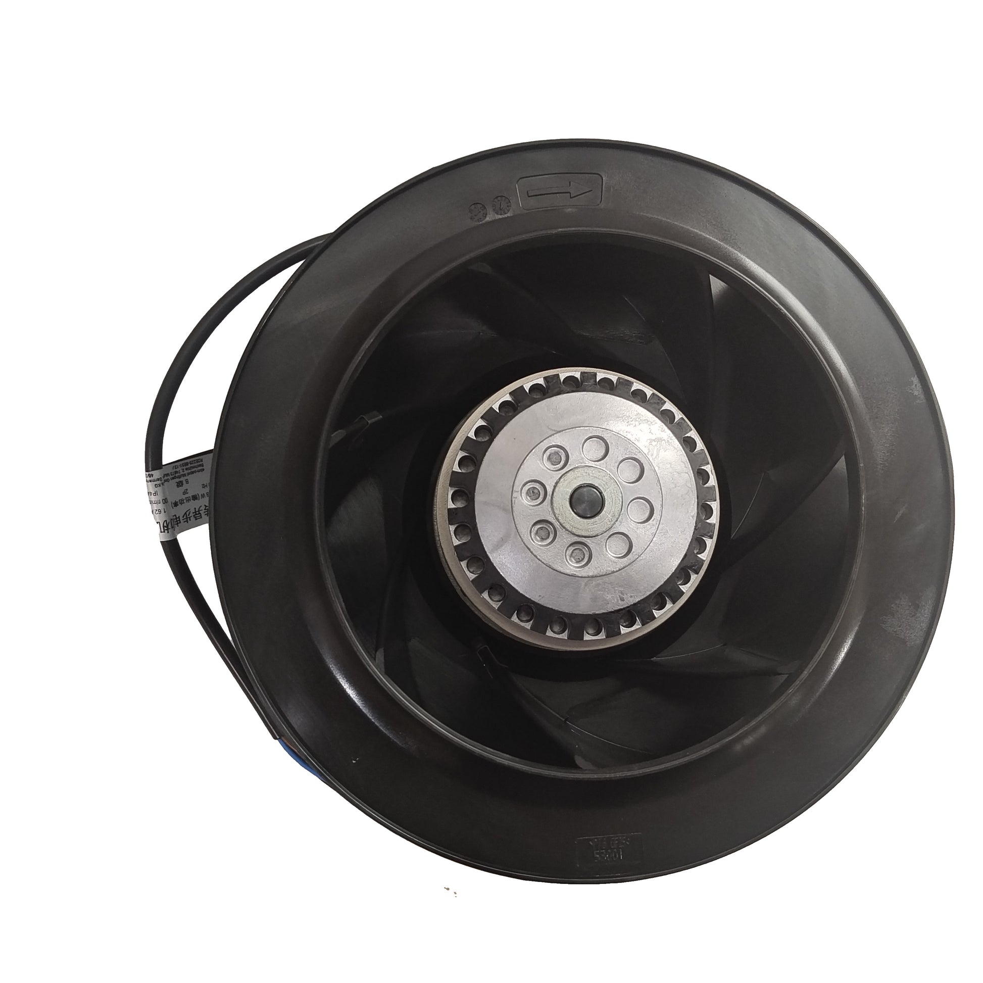 Front view of ebm-papst R2E225-BE51-13 centrifugal fan