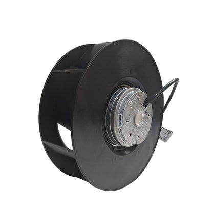 Side view of ebm-papst R2E225-BE51-13 centrifugal fan