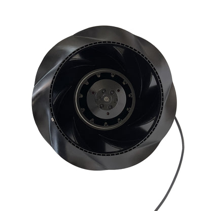 Front view of ebm-papst R2E225-RA92-37 centrifugal fan