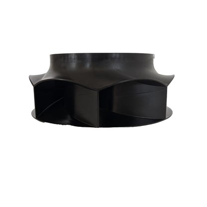 Side view of ebm-papst R2E225-RA92-37 centrifugal fan