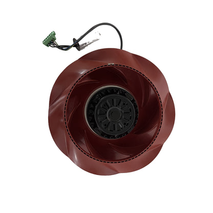 Front view of ebm-papst R2E250-RB06-27 centrifugal fan