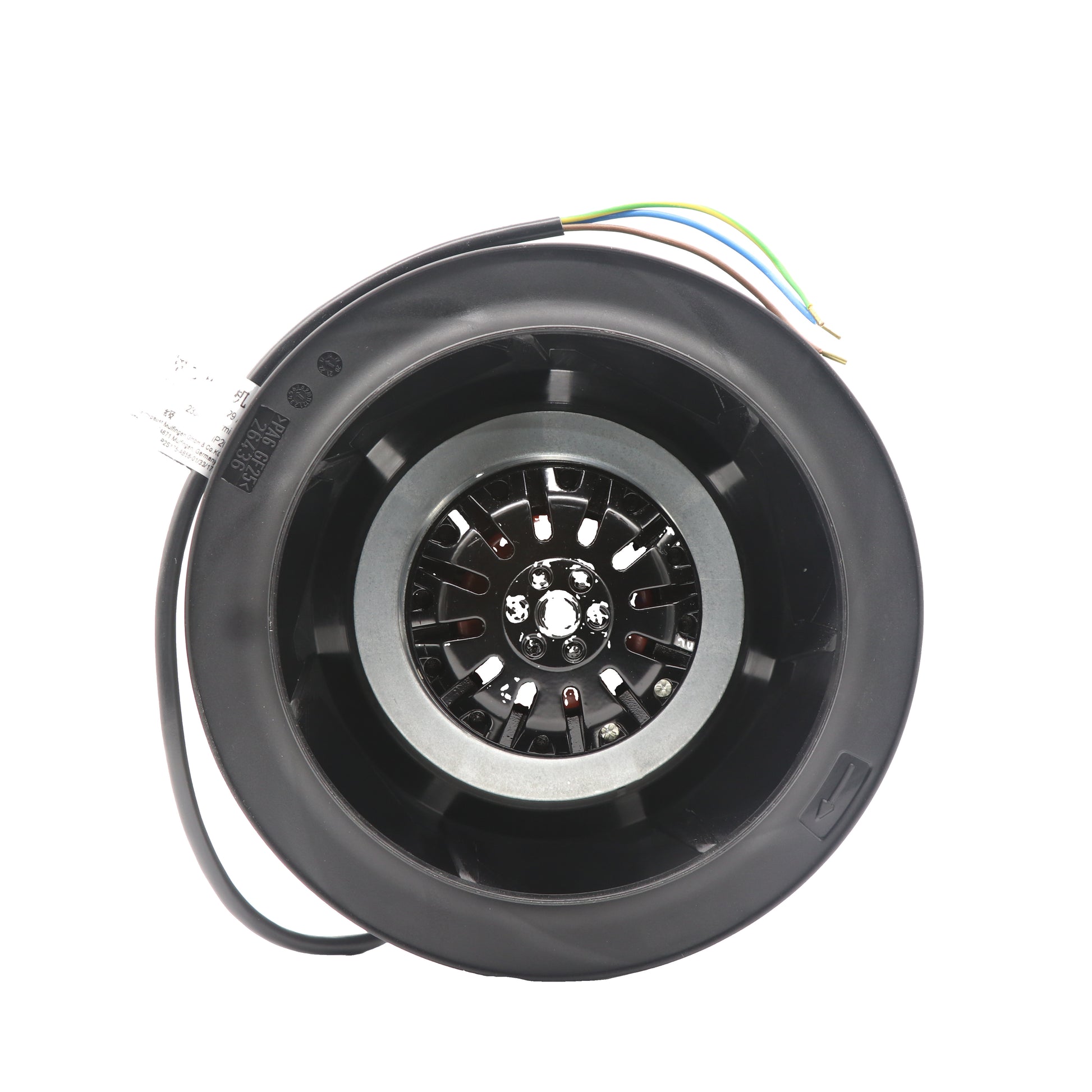 Front view of ebm-papst R2S175-AB56-01 centrifugal fan