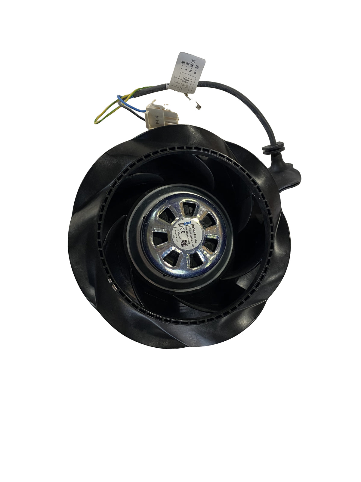 Front view of ebm-papst R3G190-RC03-06 centrifugal fan
