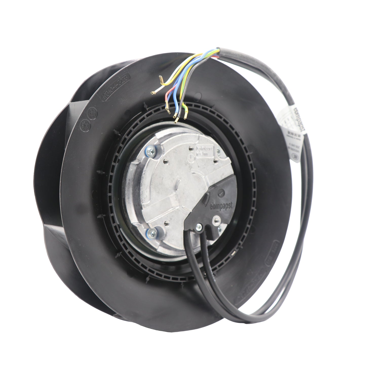 Back view of ebm-papst R3G190-RC05-03 centrifugal fan